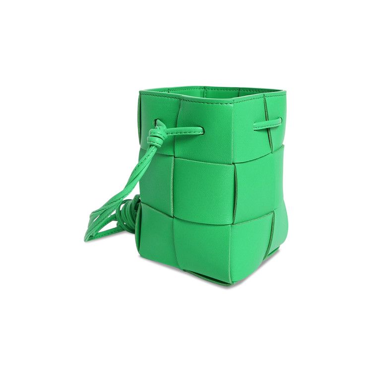 Bottega Veneta Mini Crossbody Bucket Bag Parakeet/Gold