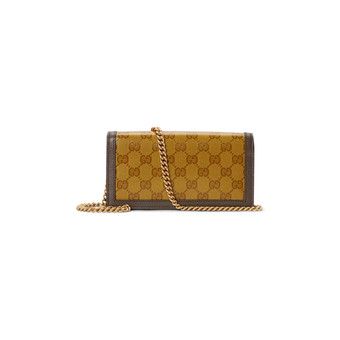 長財布 Gucci x Adidas Chain Wallet Beige Brown Gucci x adidas Wallet With Chain Beige/Brown in Coated