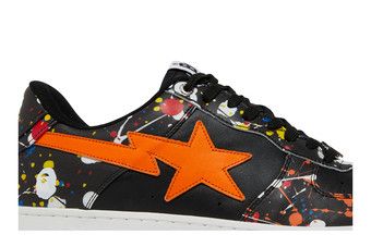 Buy Bapesta Low 'Paint Splatter - Black' - 1I20191009 BLK | GOAT