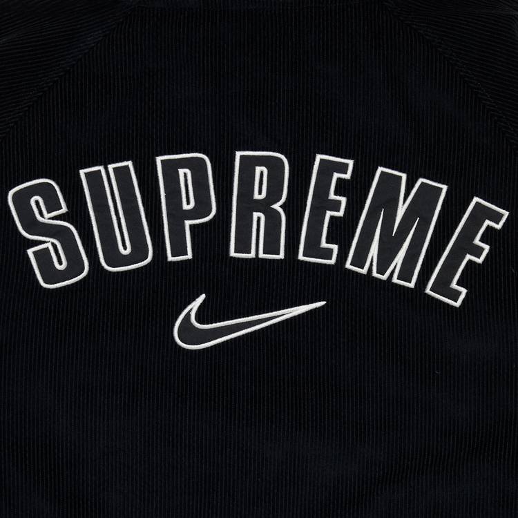 Supreme x Nike Arc Corduroy Hooded Jacket 'Black' | GOAT