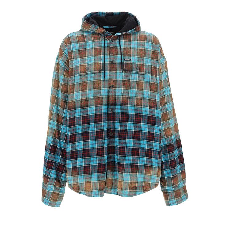 Balenciaga Bleached Shirt Turquoise/Red
