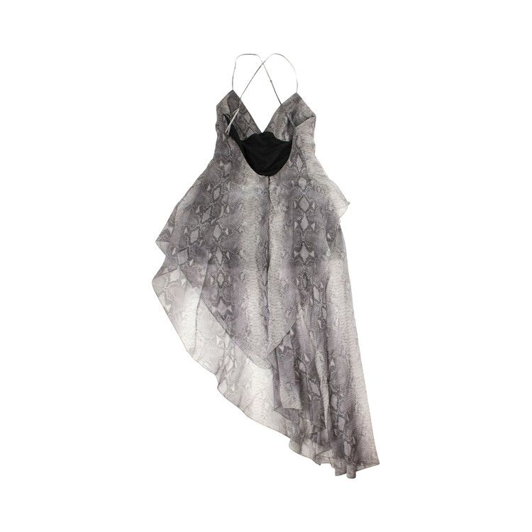 Buy Amiri Silk Snake Print Long Dress 'Grey' - W9W08287CHNAT