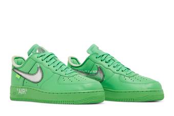 Ow X Air Force 1 Low Light Green Spark/metallic Sneaker OW 