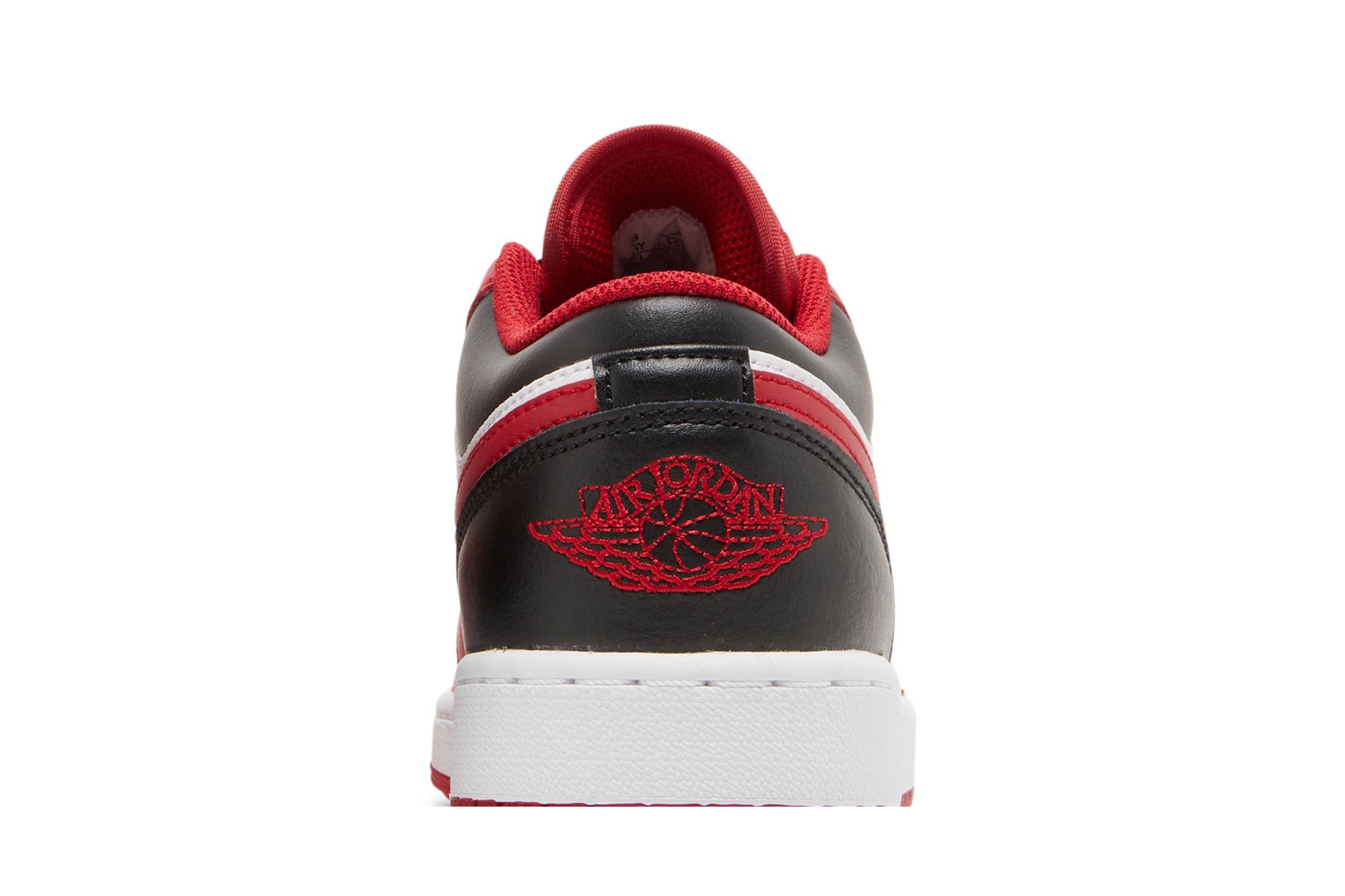 Pre-owned Air Jordan 1 Low Gs 'reverse Black Toe' In Red