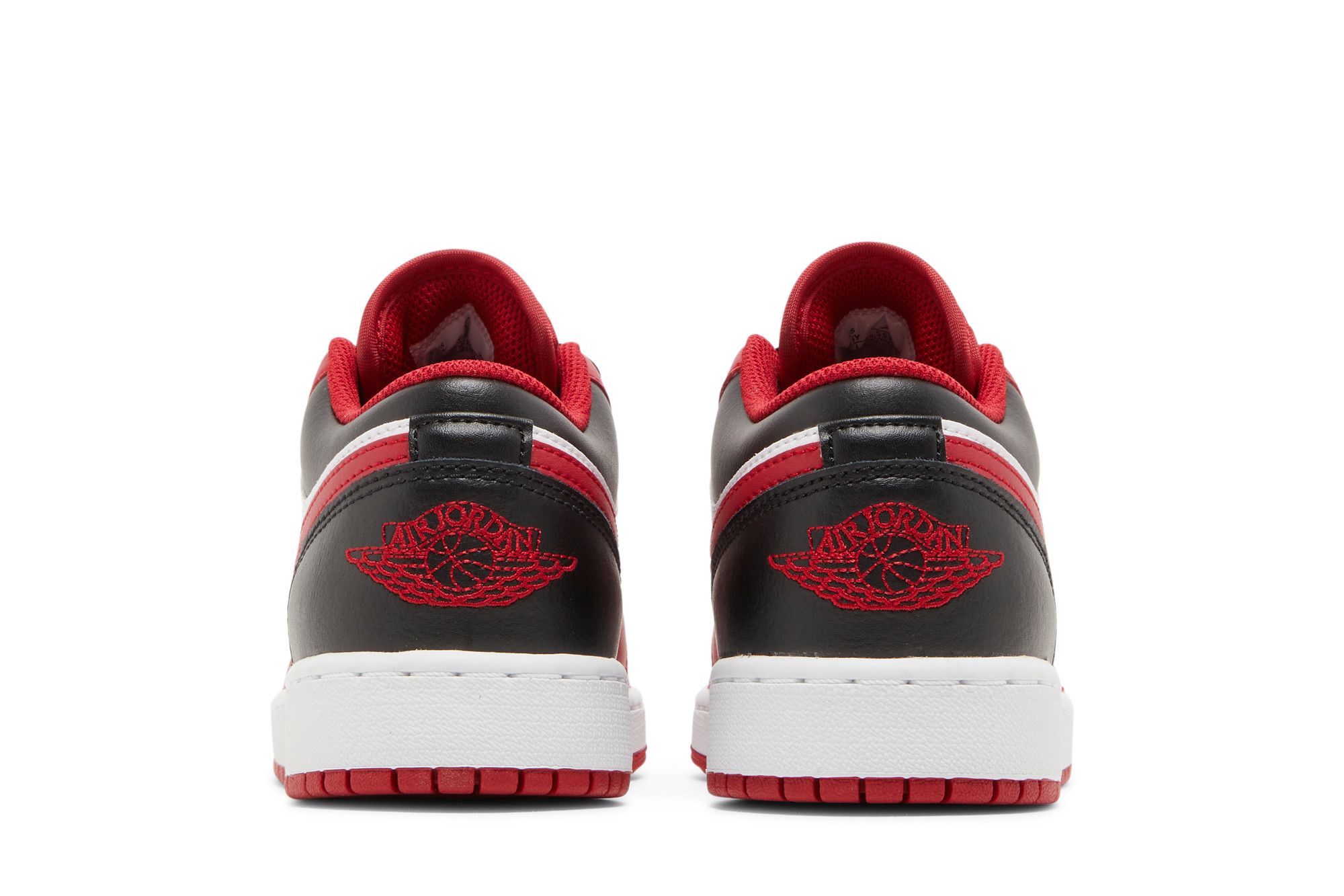 Pre-owned Air Jordan 1 Low Gs 'reverse Black Toe' In Red