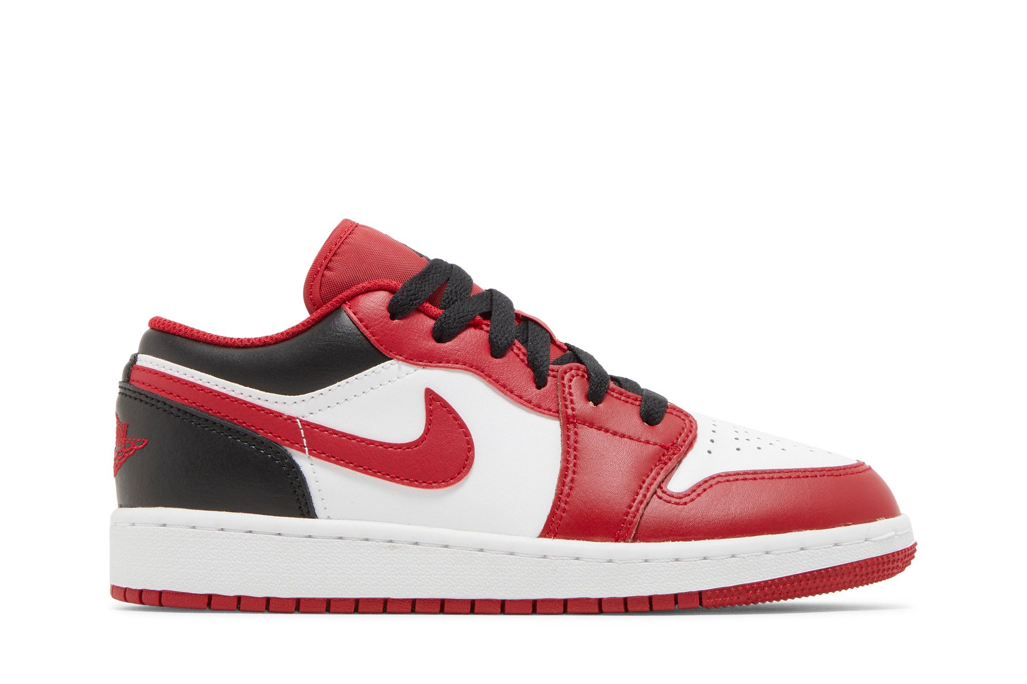 Pre-owned Air Jordan 1 Low Gs 'reverse Black Toe' In Red