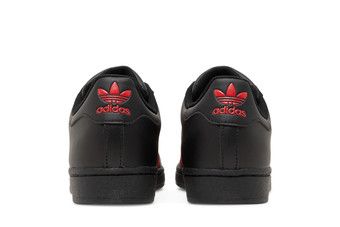 adidas superstar black red