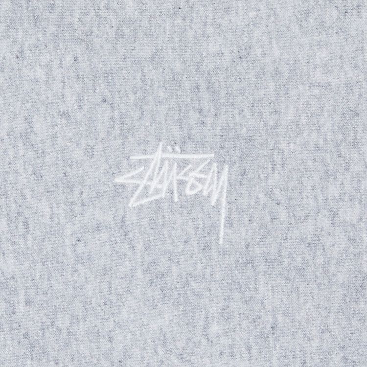 Buy Stussy Stock Logo Zip Hood 'Grey Heather' - 118471 GREY | GOAT