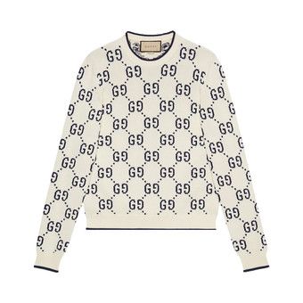 Buy Gucci GG Knit Sweatshirt 'Ivory' - 694767 XKCDF 9145 | GOAT