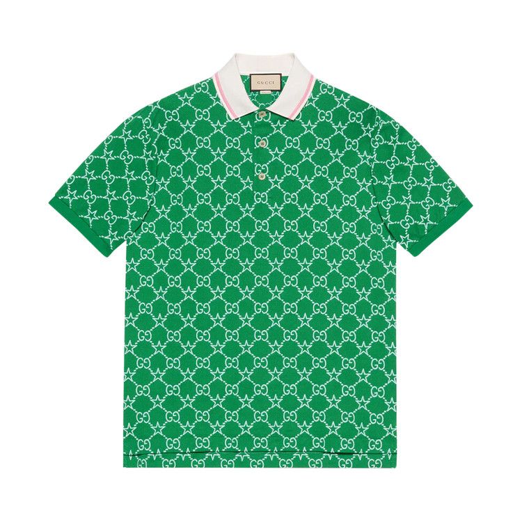 Gucci Stretch Cotton Polo Green/Blue