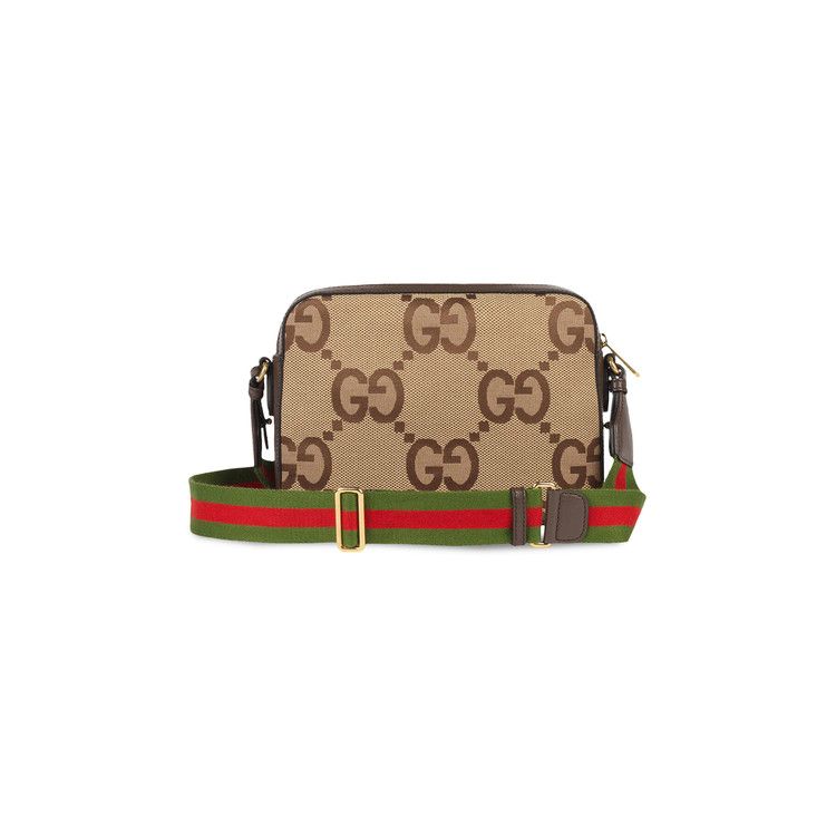 Gucci Messenger Bag With Jumbo Gg Camel/Ebony