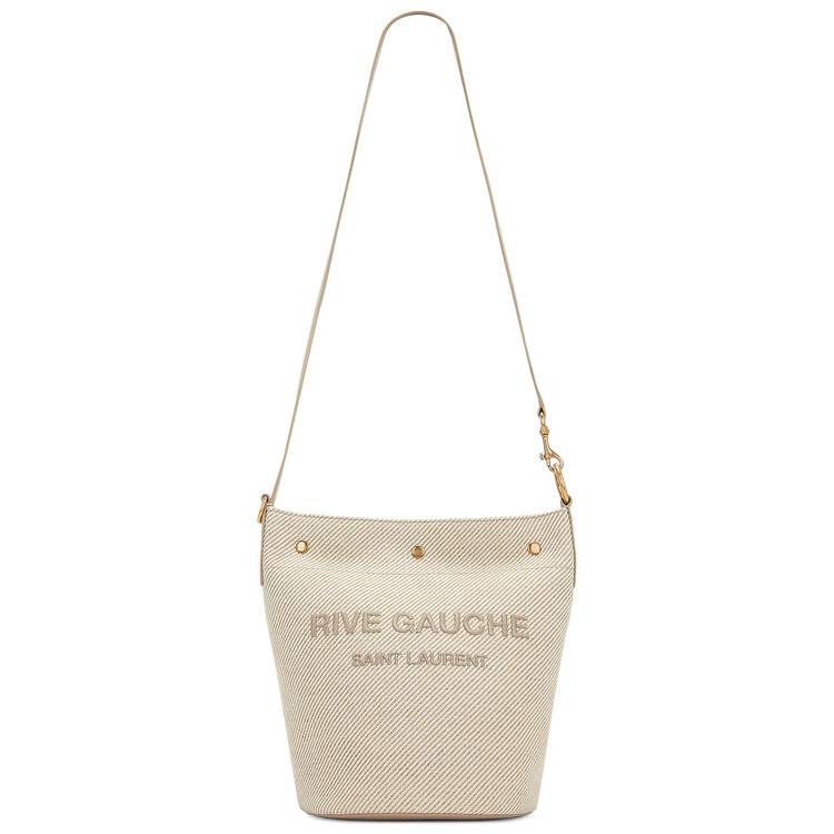 Saint Laurent Medium Rive Gauche Tote Bag in Beige & Sea Salt