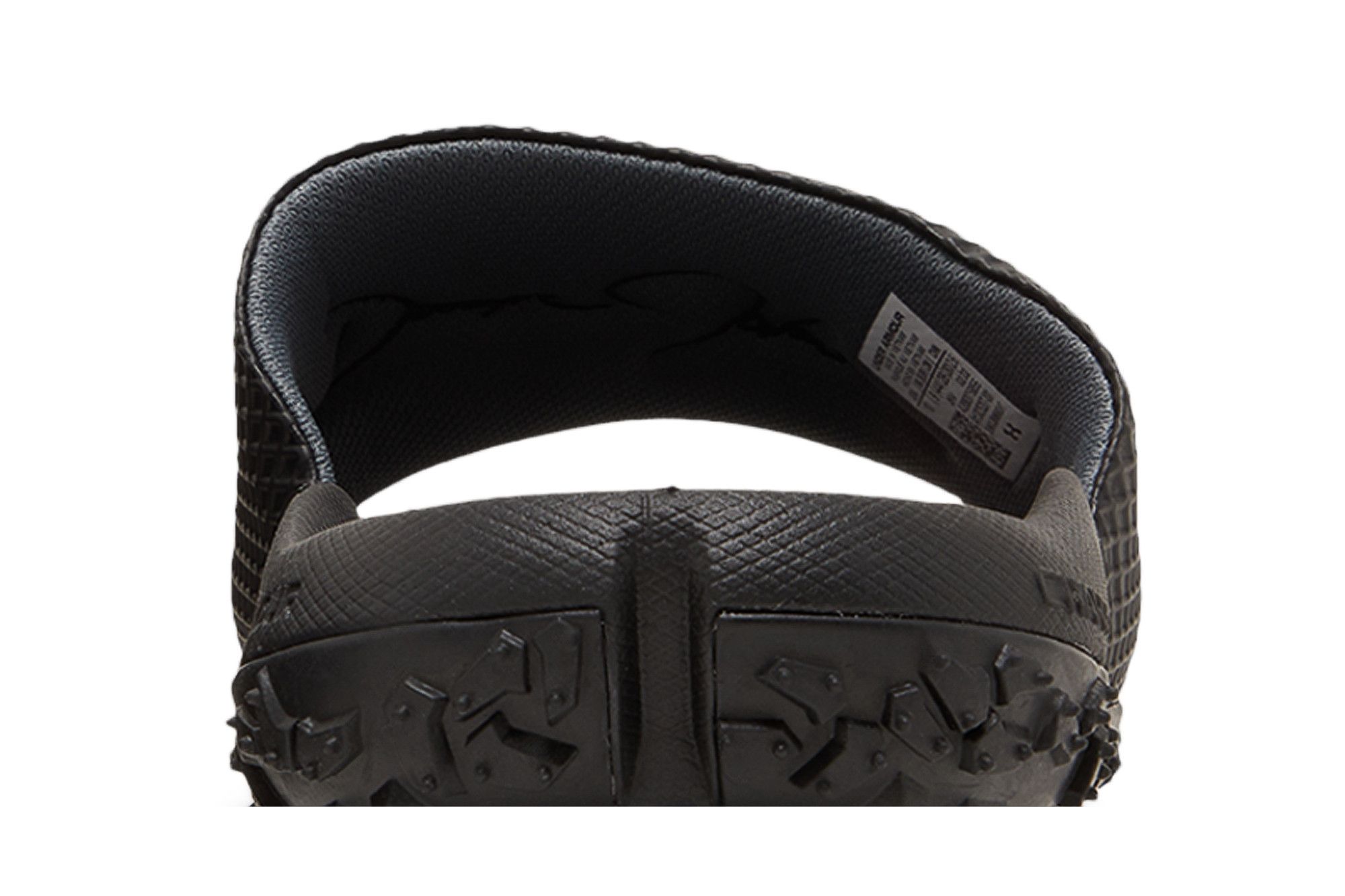 Pre-owned Under Armour Project Rock Slide 'black Pitch Grey'