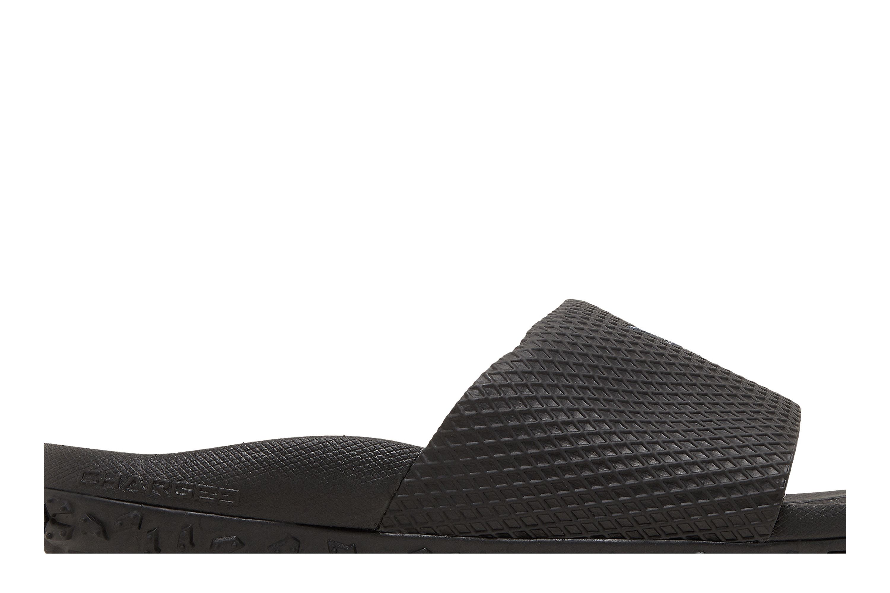 Pre-owned Under Armour Project Rock Slide 'black Pitch Grey'