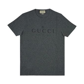 Buy Gucci Logo Cotton T-Shirt 'Grey' - 441685 X3A80 1200 | GOAT