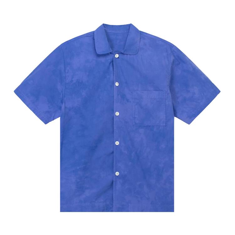Buy Stussy x Tekla Short-Sleeve Poplin Pajama Shirt 'Ultramarine