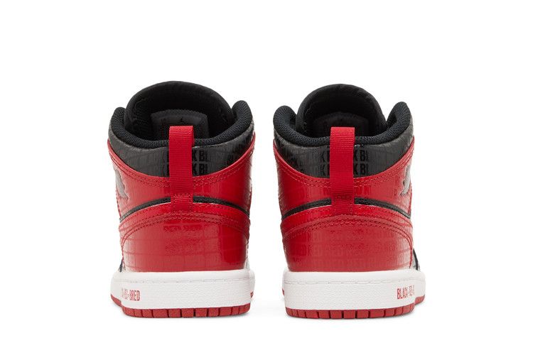 Air Jordan 1 Mid Ss Ps Black + Red = Bred