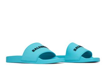 Buy Balenciaga Pool Slides Bright Blue 565826 W1S80 4660