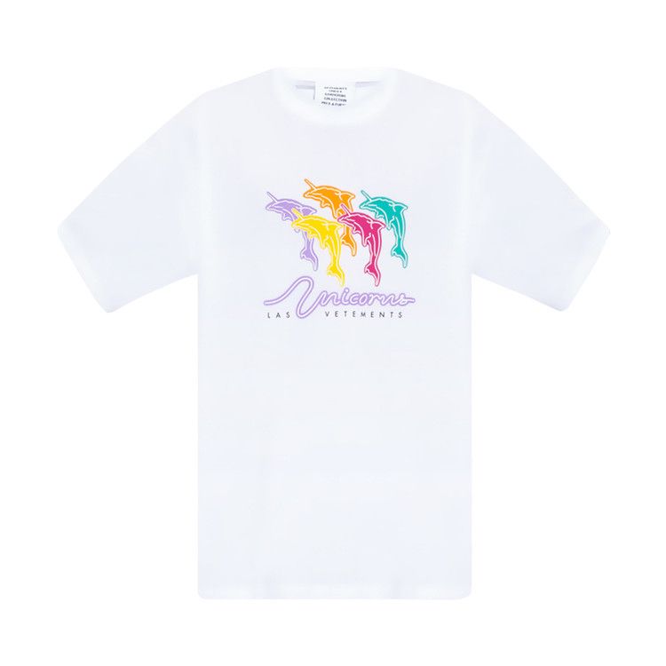 【関税込み】VETEMENTS ピンク Unicorn Tシャツ VETEMENTS - Flying Unicorn Oversized Printed Cotton-Jersey T