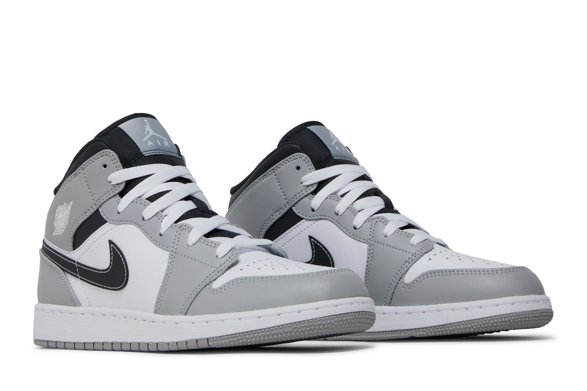Pre-owned Air Jordan 1 Mid Gs 'light Smoke Grey'