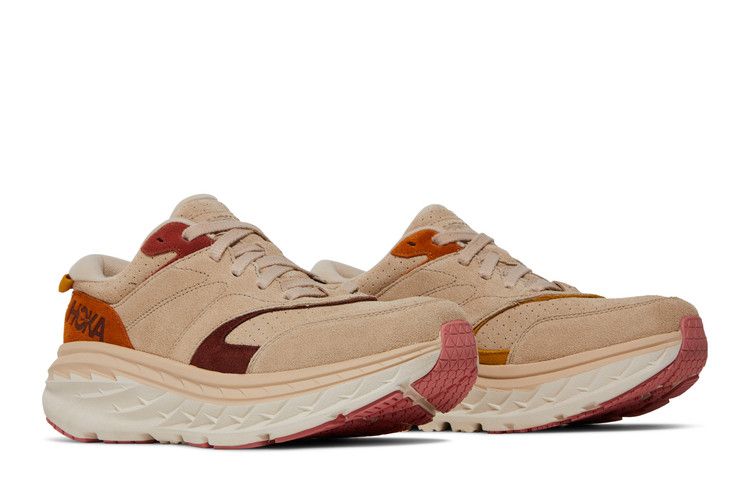 Hoka Bondi L Suede Shifting Sand