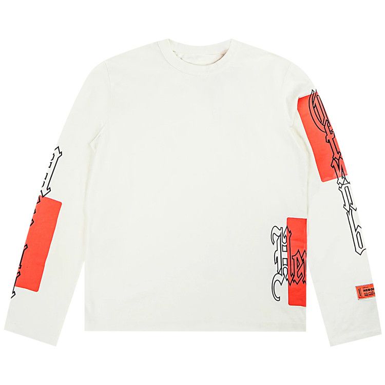 Buy Heron Preston Gothic Color Block Long-Sleeve Tee 'White