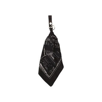 Buy Amiri Silk Music Note Bandana Keychain 'Black
