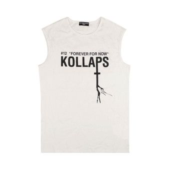 Buy Raf Simons Sleeveless Slim Fit Kollaps Print Tank Top 'White