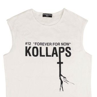 Buy Raf Simons Sleeveless Slim Fit Kollaps Print Tank Top 'White