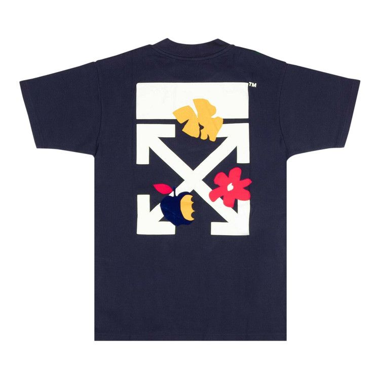 Buy Off-White Apple Flowers Tomboy T-Shirt 'Blue