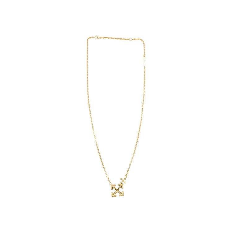 OFF-WHITE | BICOLOR ARROW NECKLACE SILVER/GOLD ネックレス Silver & Gold Bicolor Arrow Necklace by Off-White on Sale