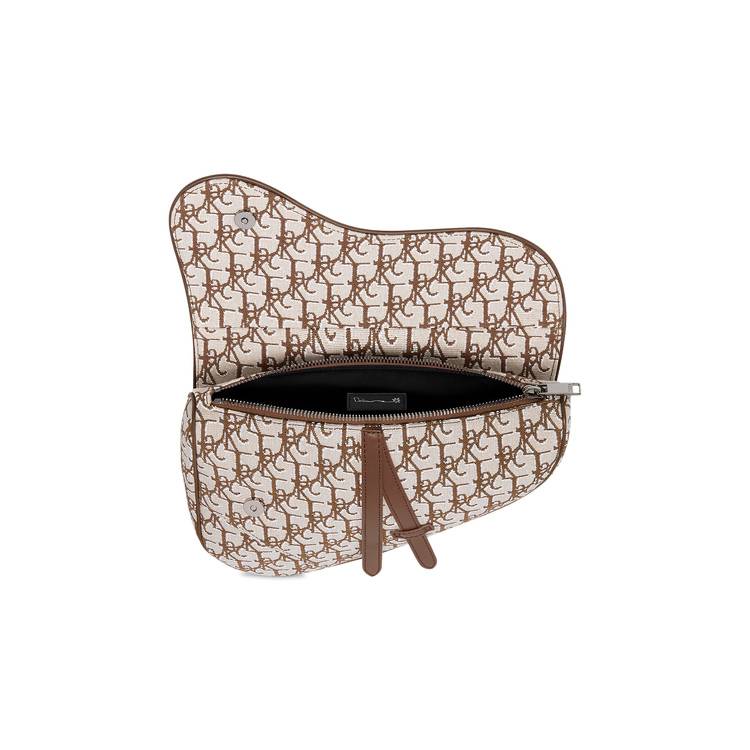 Dior x CACTUS JACK Mini Saddle Bag Coffee/Oblique Jacquard in