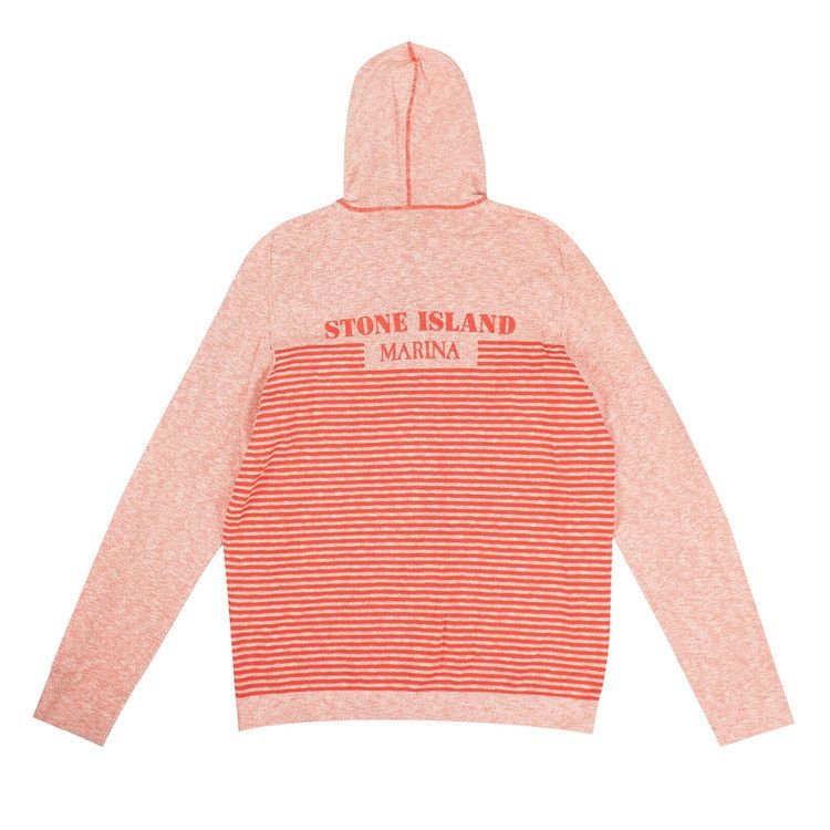 STONE |HOOD/ZIP-UP (650X2 Marina Cotton/Nylon Ter Buy Stone Island Marina Striped Zip Up Sweatshirt 'Red
