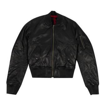 Buy Vlone Leather Bomber 'Black/Red' - 1020 100000301LB BLAC ...