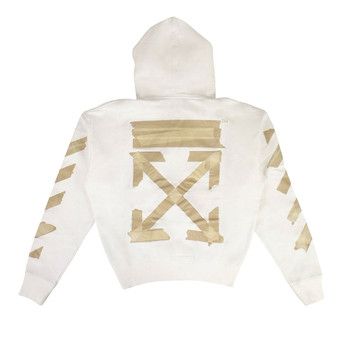 Buy Off-White Tape Arrows Over Hoodie 'White/Beige