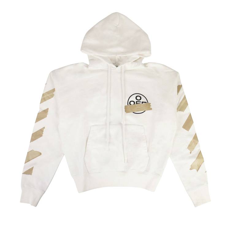 Buy Off-White Tape Arrows Over Hoodie 'White/Beige 