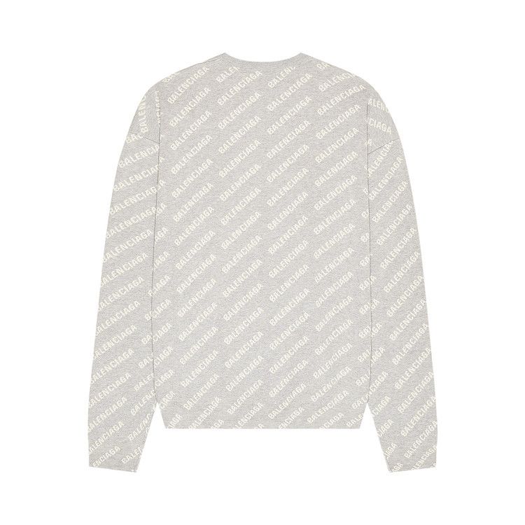 Balenciaga All Over Crewneck Grey/White