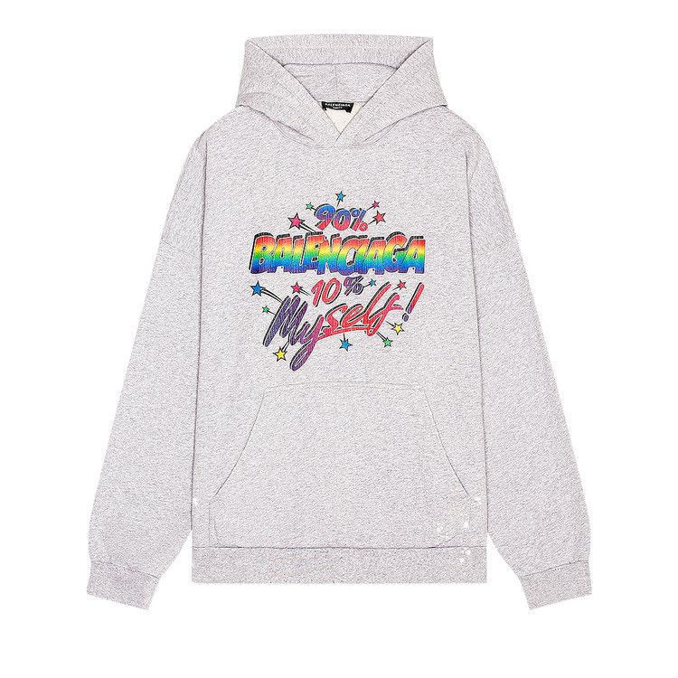 Balenciaga Wide Fit Hoodie Dark Heather Grey