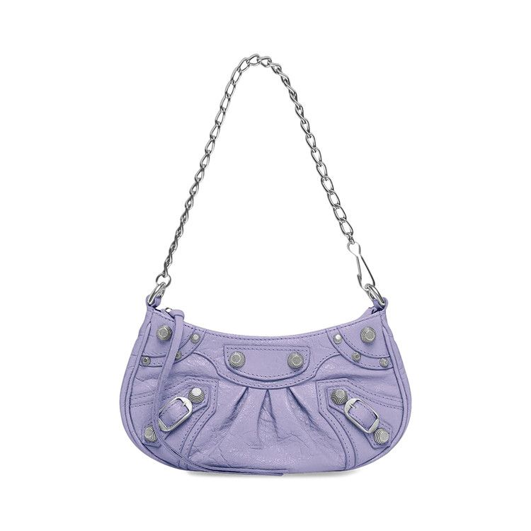 Balenciaga Le Cagole Mini Purse With Chain Light Purple