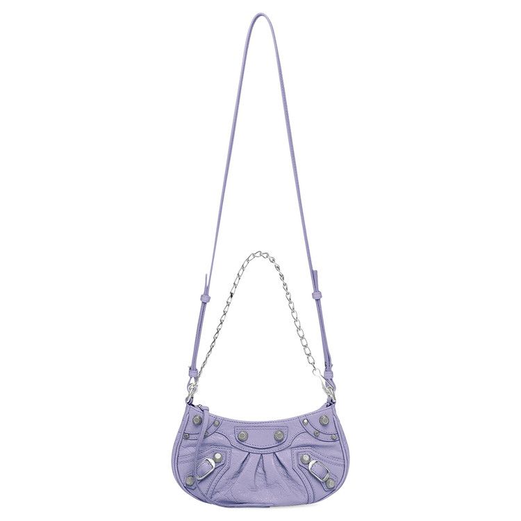 Balenciaga Le Cagole Mini Purse With Chain Light Purple