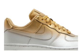 nike air force 1 gold silver