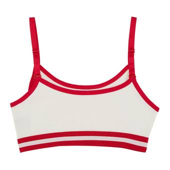 Buy Vintage Paris Saint-Germain Logo Print Sports Bra 'White/Red