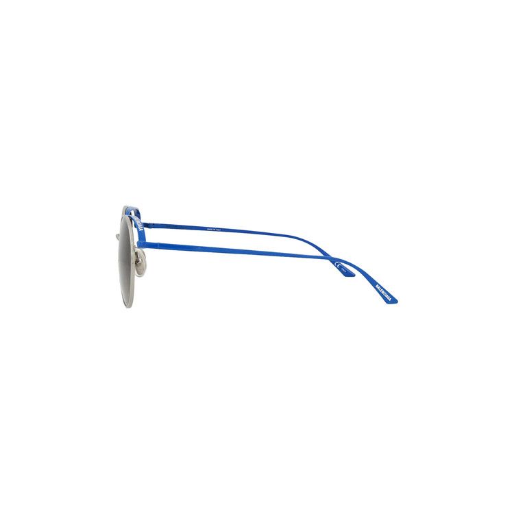 Balenciaga Round Frame Metal Sunglasses Silver