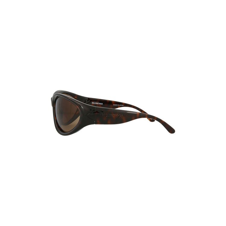 Balenciaga Aviator Style Bio Injection Rilsan Sunglasses Brown