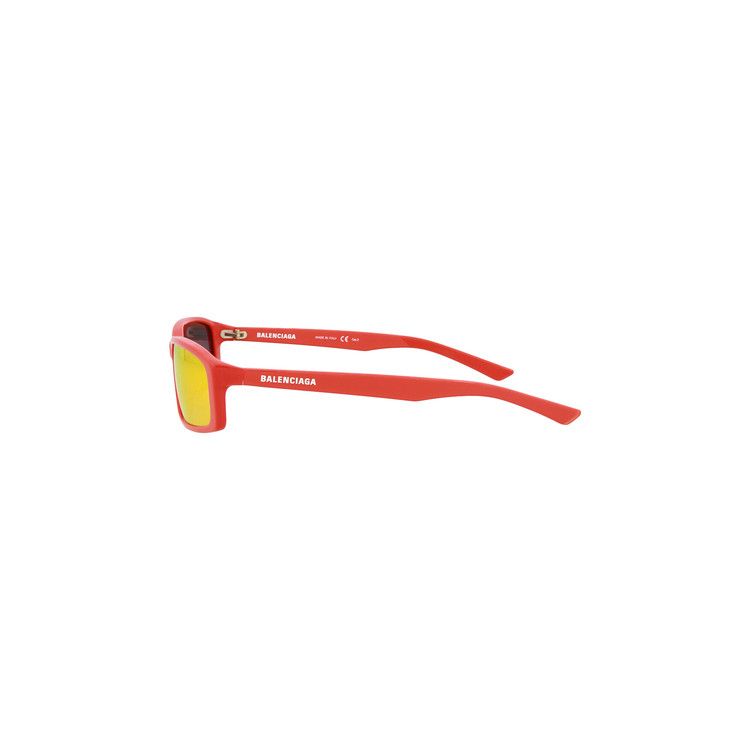 Balenciaga Square Frame Acetate Sunglasses Red