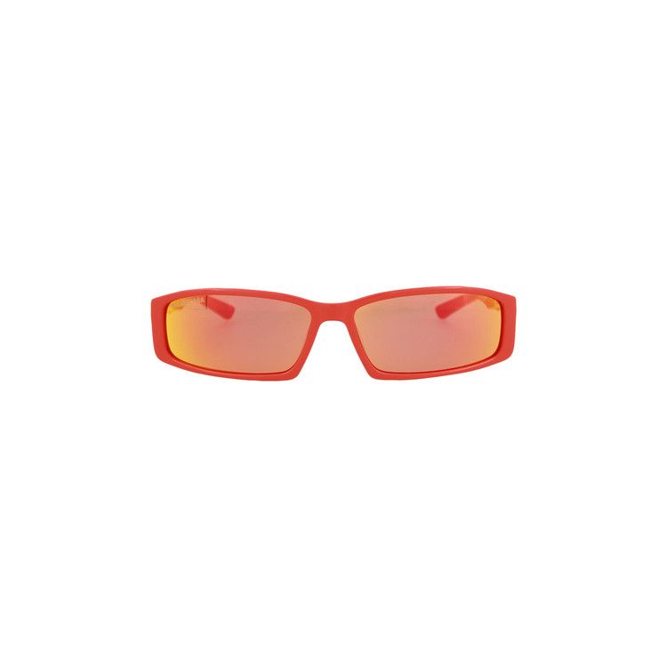Balenciaga Square Frame Acetate Sunglasses Red