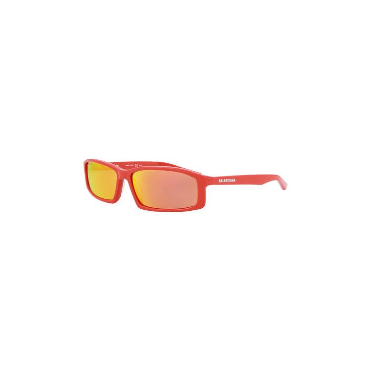 Balenciaga Square Frame Acetate Sunglasses Red