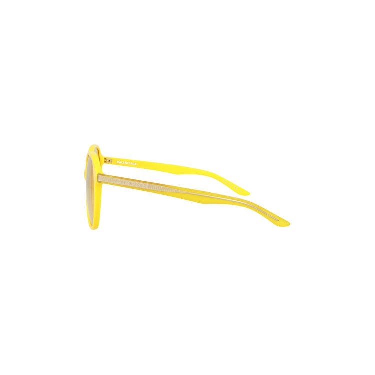 Balenciaga Round Frame Acetate Sunglasses Yellow