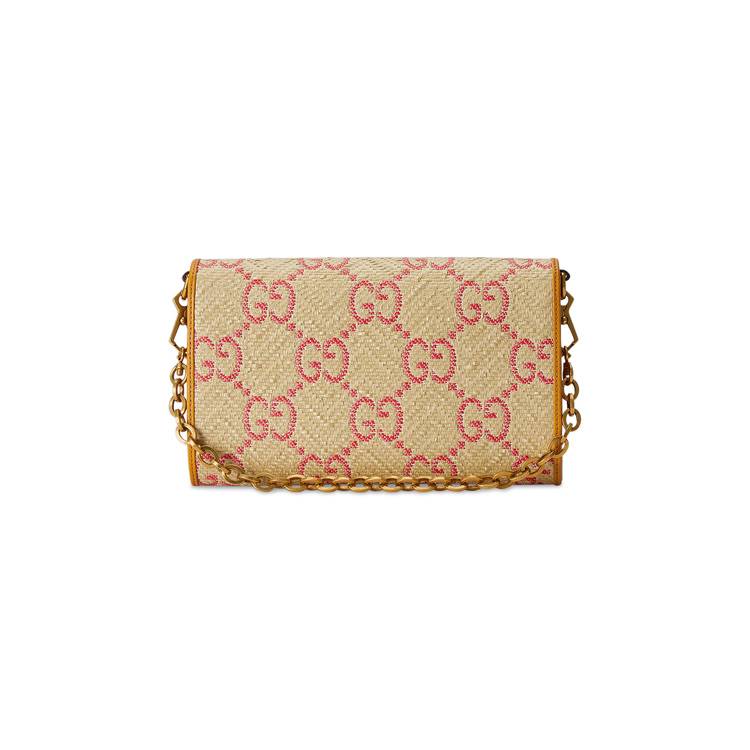 Gucci Horsebit 1955 shoulder bag in natural raffia effect crochet