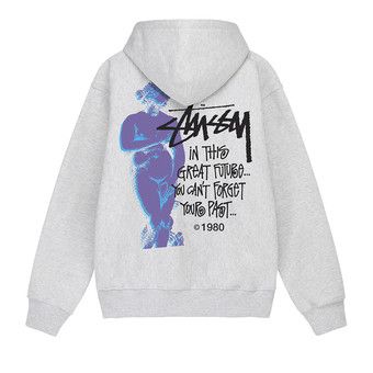 Buy Stussy Great Future Zip Hoodie 'Ash Heather' - 1974896